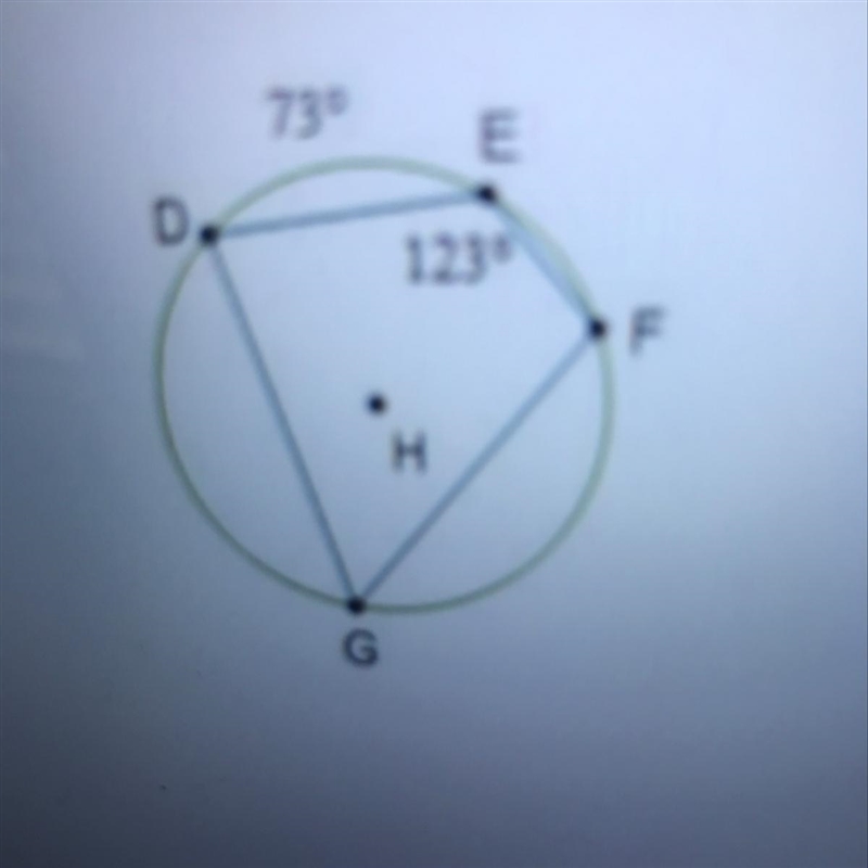 What is the measure of arc EF in circle H? O 41° O 50° O 114 O 1730-example-1