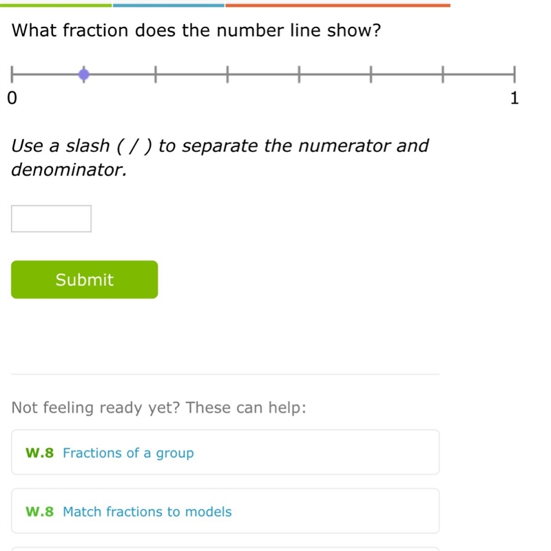 What fraction does the number line show?-example-1