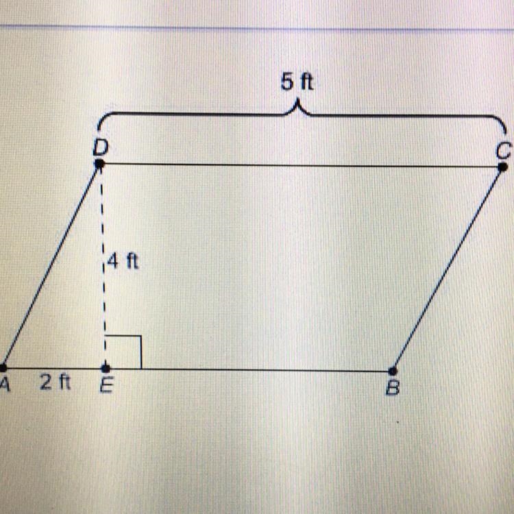 A window in the shape of a parallelogram has the dimensions given what’s the area-example-1