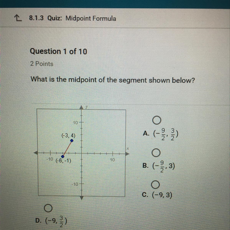 What is the segment shown below??-example-1