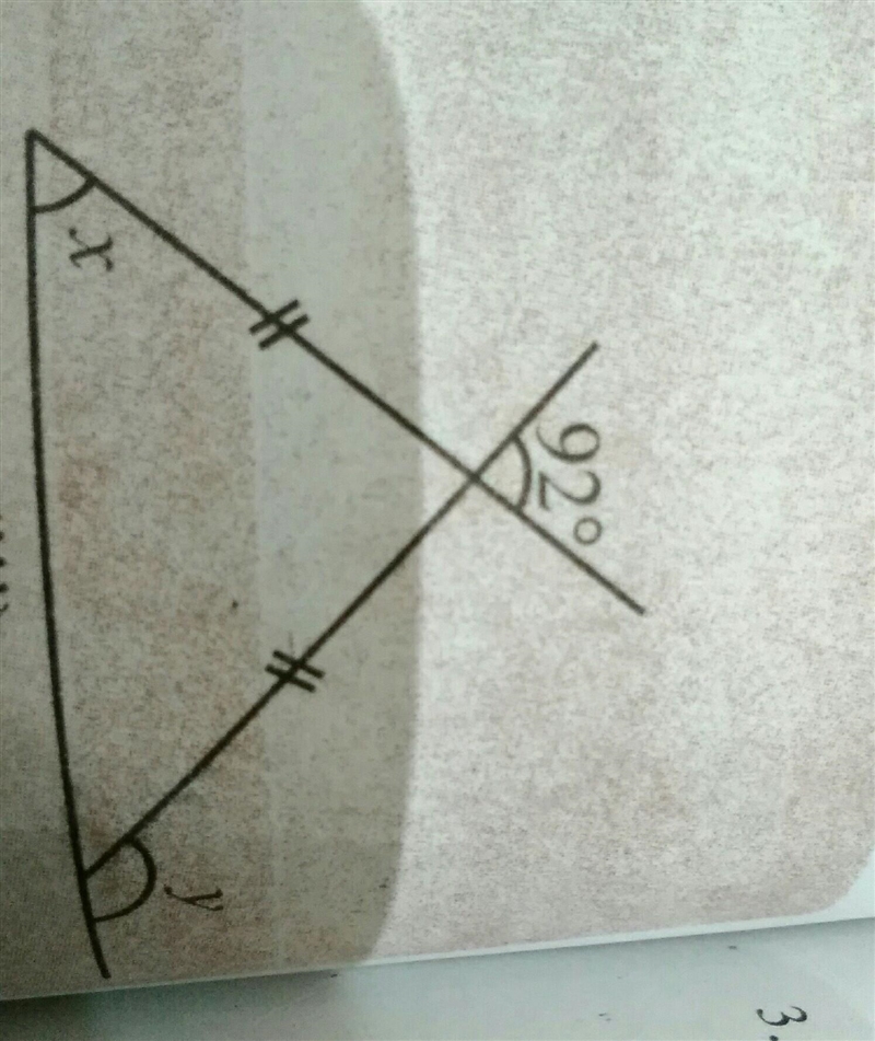 Find angle x and y in the figure above​-example-1