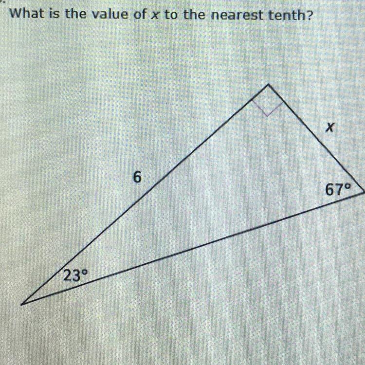 What is the value of x to the nearest tenth?-example-1