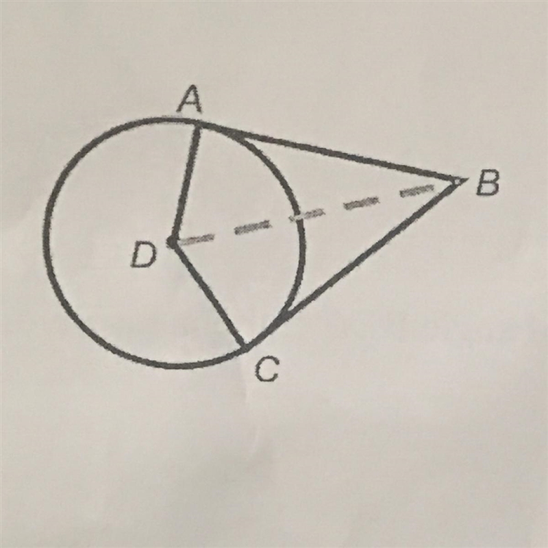 In circle D, the radius DA is 9 mm and the tangent line AB = 12 mm. Find DB-example-1