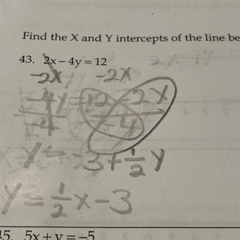 How do I find the X intercept?-example-1