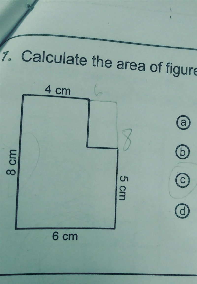 Calculate the area of figure below​-example-1