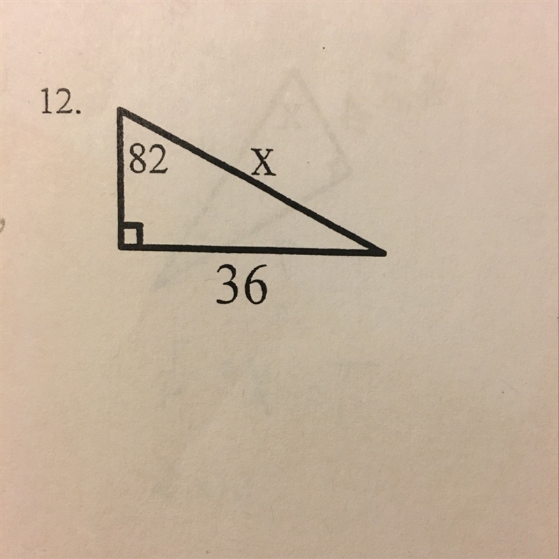 Soh Cah Toa solve for x and round to the nearest tenth-example-1