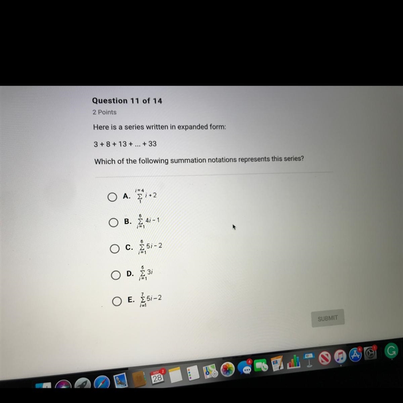 Which if the following summation notations represent this series?-example-1