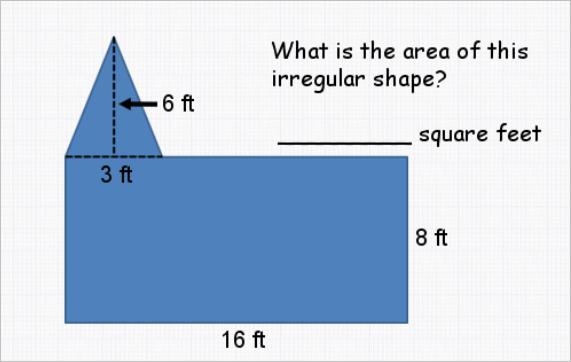 What is the area of this irregular shape-example-1