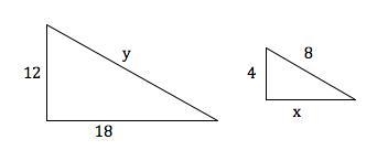 The figures in each pair are similar. Find the value of each variable. Show your work-example-2