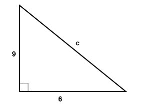 The measure of c is ____? 3√5 or 3√13-example-1