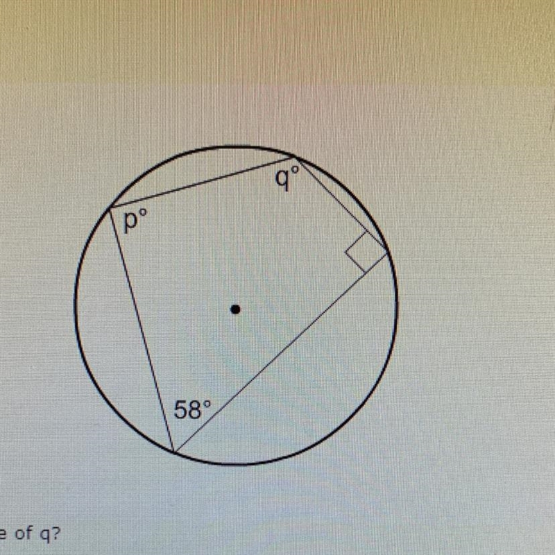 What is the value of q? A.122 B.116 C.180 D.58-example-1