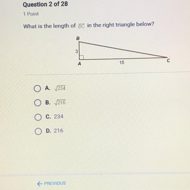 What is the length of BC in the right triangle below?-example-1