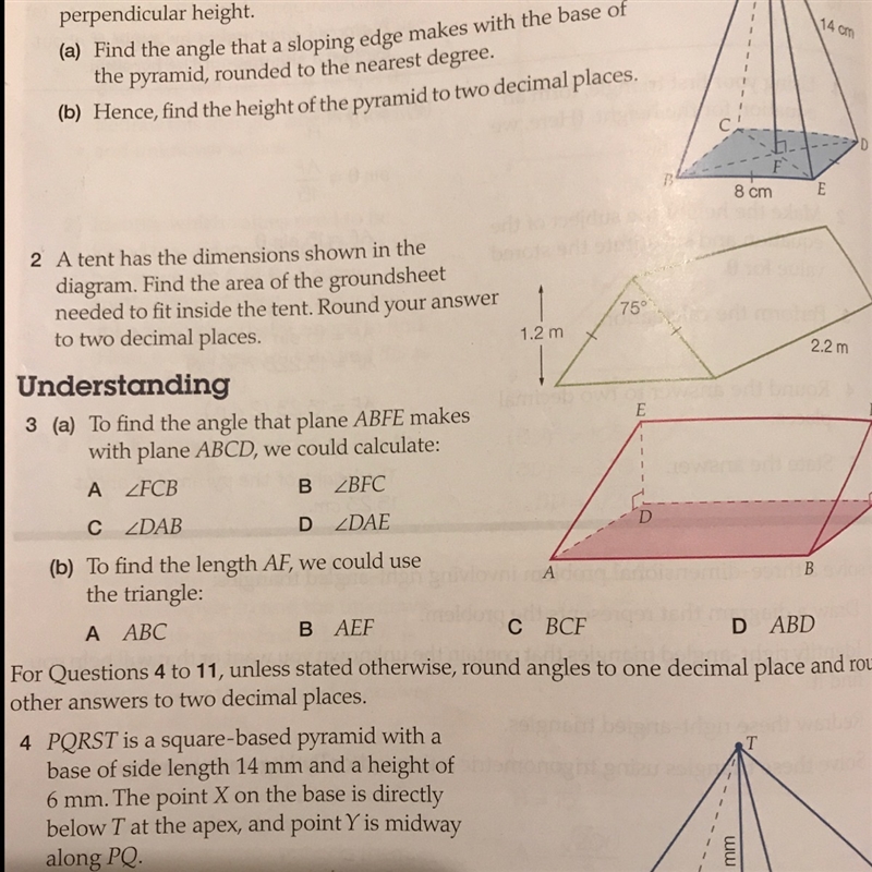 A tent has the dimensions shown in the diagram. Find the area of the groundsheet needed-example-1