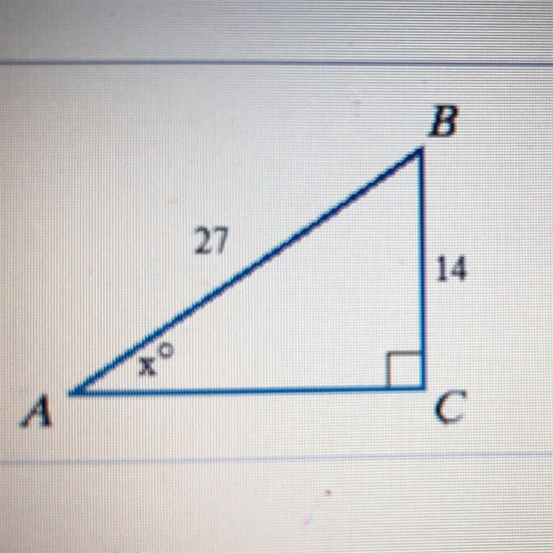 Find the value of x (Round to the nearest degree as needed)-example-1