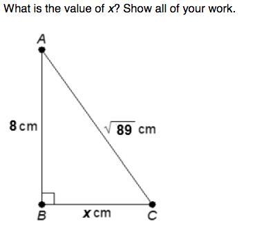 What is the value of X? show all of your work-example-1