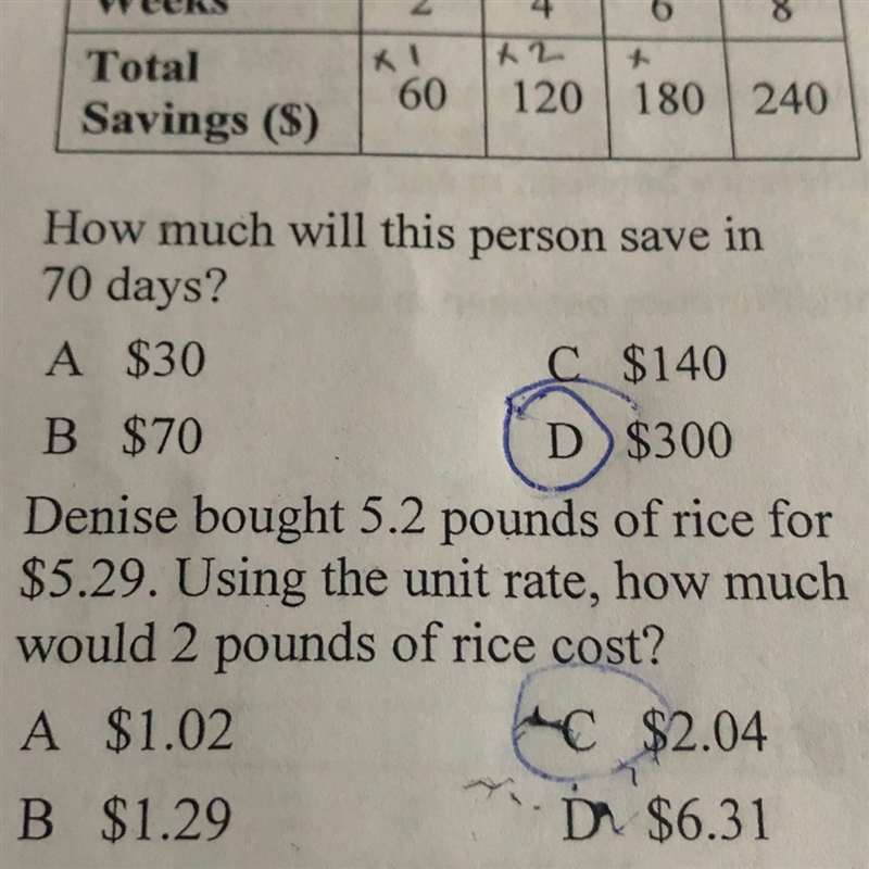 How much would to 2 pounds of rice cost-example-1