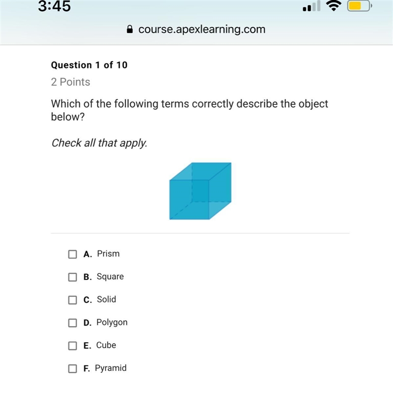 Which of the following terms correctly describe the object below? Check all that apply-example-1