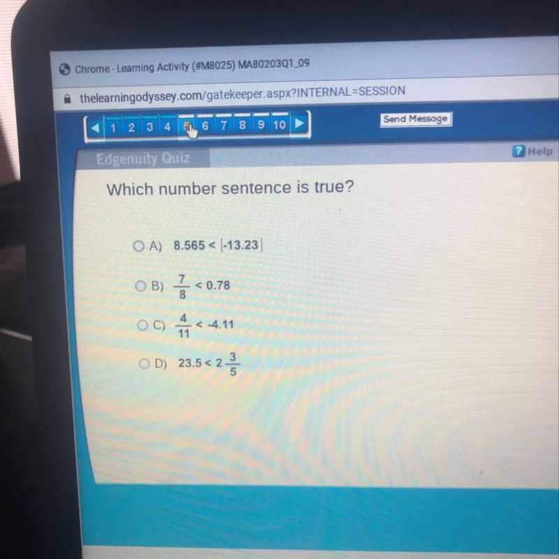 Which number sentence is true?-example-1