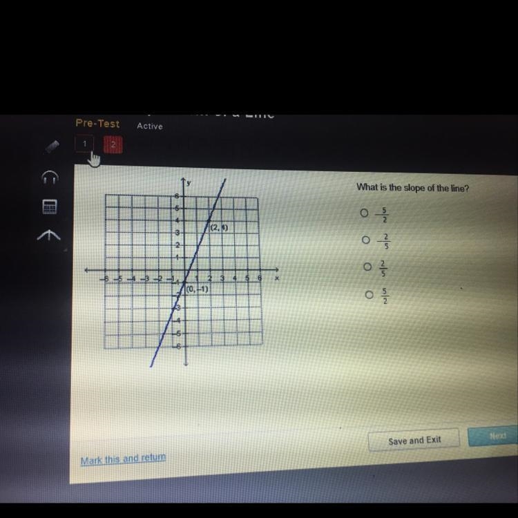 What is the slope of the line ?-example-1