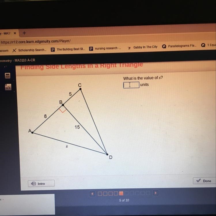 What is the value of s? units-example-1