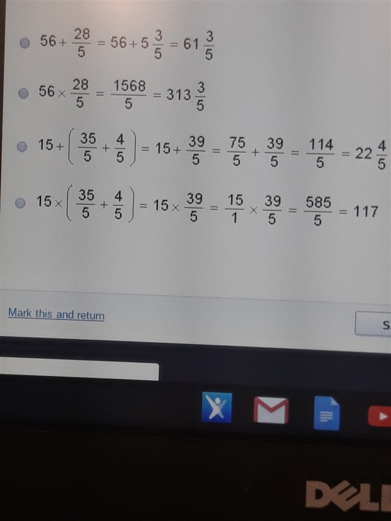 Which shows how the distributive property can be used to evaluate 7×84/5-example-1