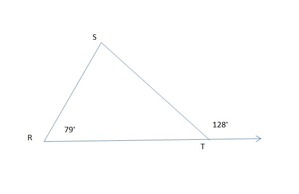 What is the measure of ∠RST?-example-1