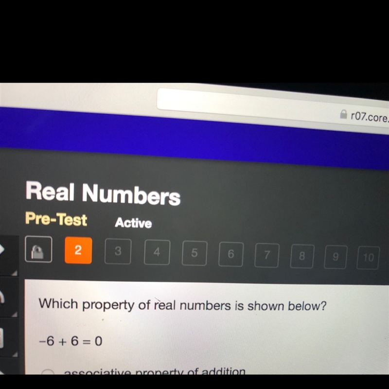 What property of real numbers is shown-example-1