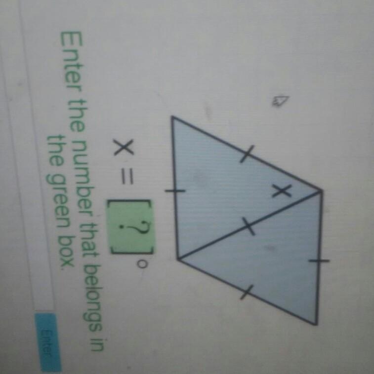 X = [?] Enter the number that belongs in the green box. Please help​-example-1