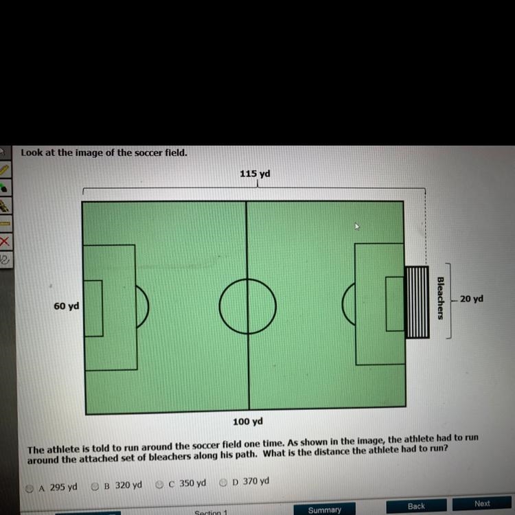 What is the distance the athlete had to run?-example-1