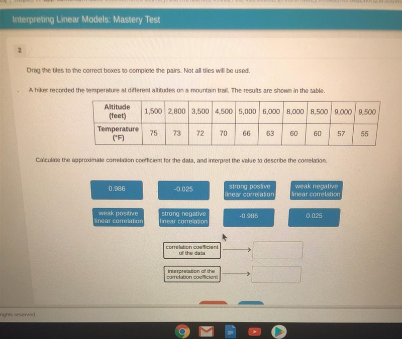 Drag the tiles to the correct boxes to complete the pairs. Not all tiles will be used-example-1