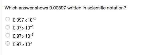 Which answer shows 0.00897 written in scientific notation?-example-1