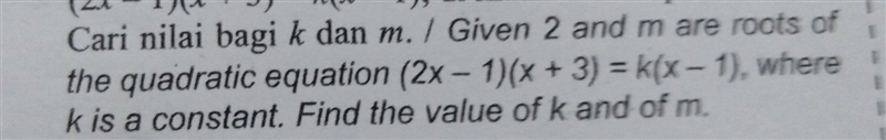 How to find the value of k and m​-example-1