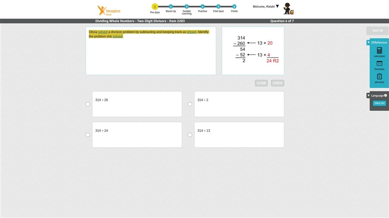 Olivia solved a division problem by subtracting and keeping track as shown. Identify-example-1