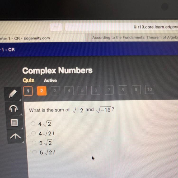 Sum of radical sign -2 and radical sign -18-example-1