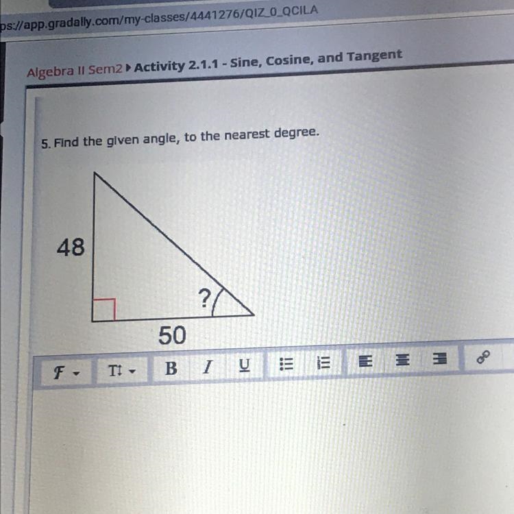 Find the given angle to the nearest degree.-example-1