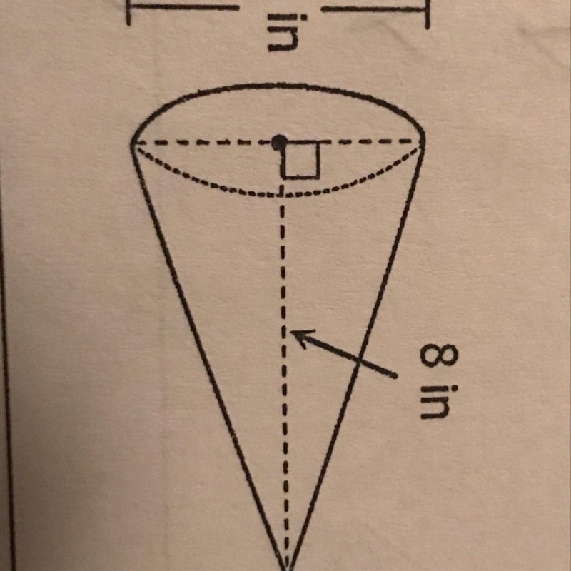 Find the volume of each cone below-example-1