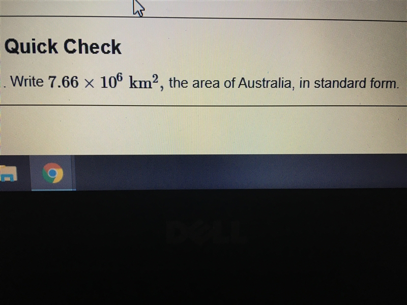 Write 7.66 x 10^6 km^2 in standard form-example-1