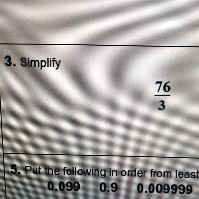 3. Simplify 76/3 It makes no sense so please explain-example-1