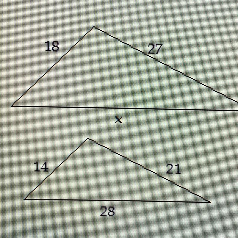 Find the scale factor where the pre-image is the small triangle and the image is the-example-1