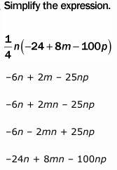 I really need help on this math problem, it is simplifying expressions. (It is a multiple-example-1