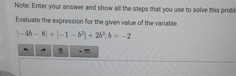 Evaluate the expression for the given value of the variable. (please view the picture-example-1