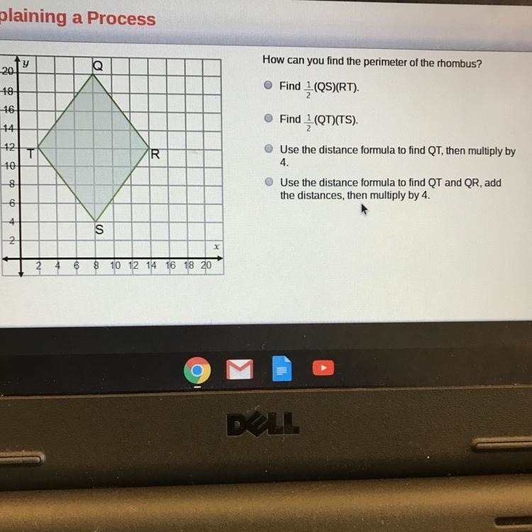 How can you find the perimeter of the rhombus-example-1