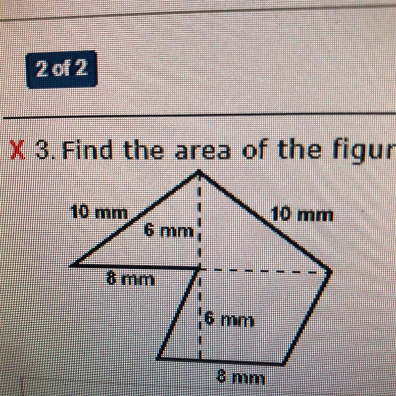 Find the area of the figure below, formed a triangle and a parallelogram-example-1