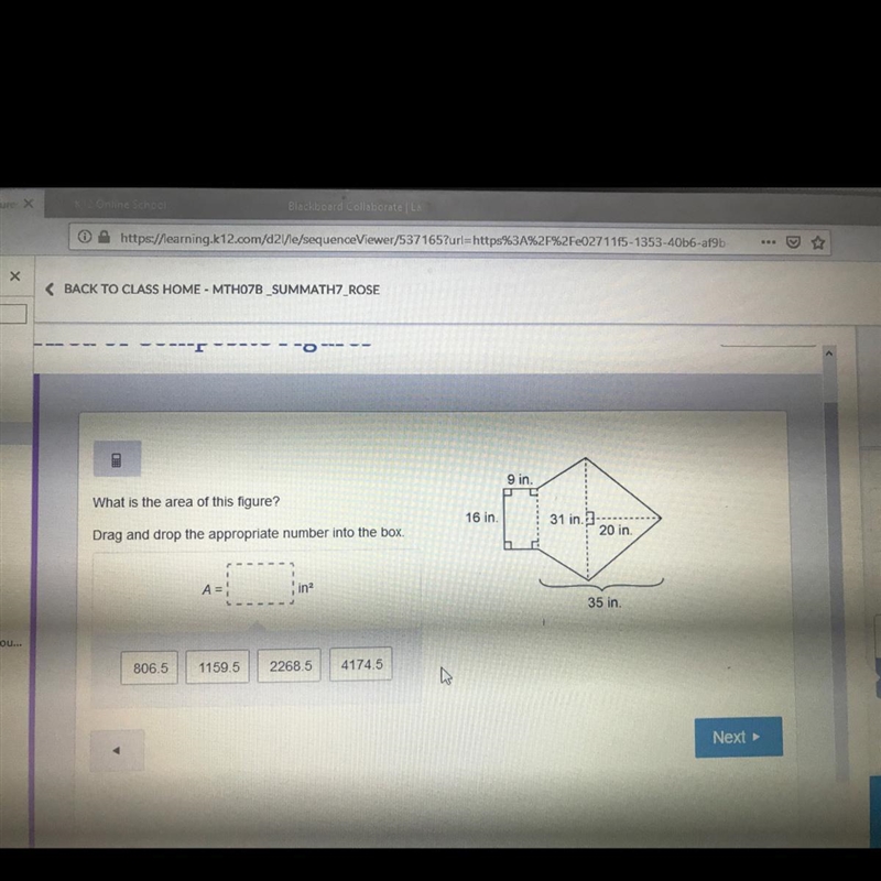 PLEASE HELP 50 POINTS!!!! What is the area of this figure? Drag and drop the appropriate-example-1