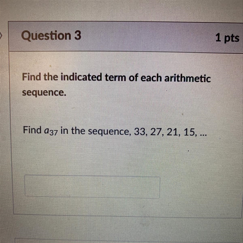 Find a37 in the sequence, 33, 27, 21, 15, ...-example-1