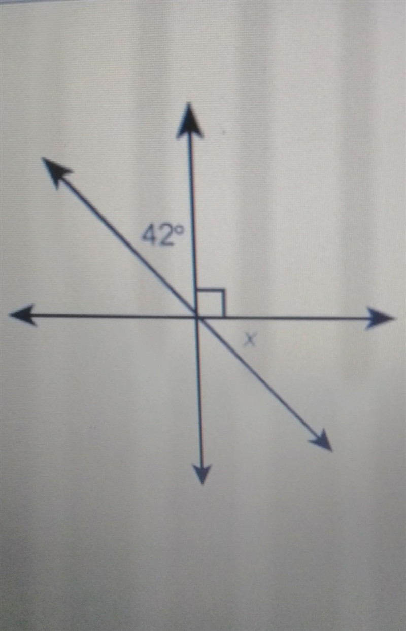 What is the measure of angle x? A right angle =90 degrees? X= ​-example-1