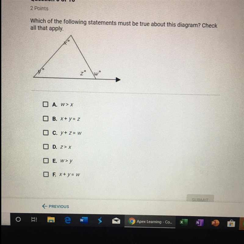 Which of the following statements must be true about this diagram? Check all that-example-1