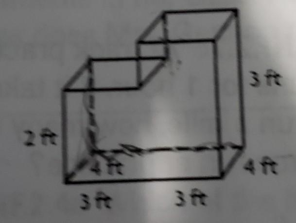 The dimensions of a figure as shown below 2 ft 3 ft 4 ft 3 ft 3 ft 4 ft what is the-example-1