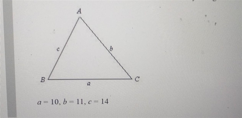 Determine whether angle ABC should be solved by using the Law of Sines or the Law-example-1