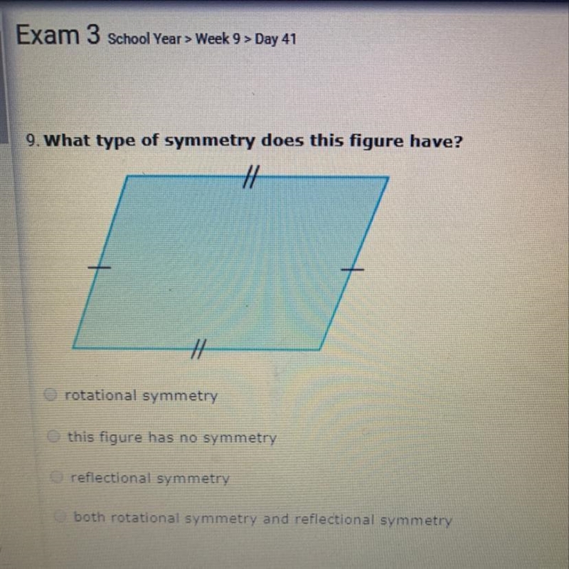 What type of symmetry does this figure have? Please help me I need to turn this in-example-1